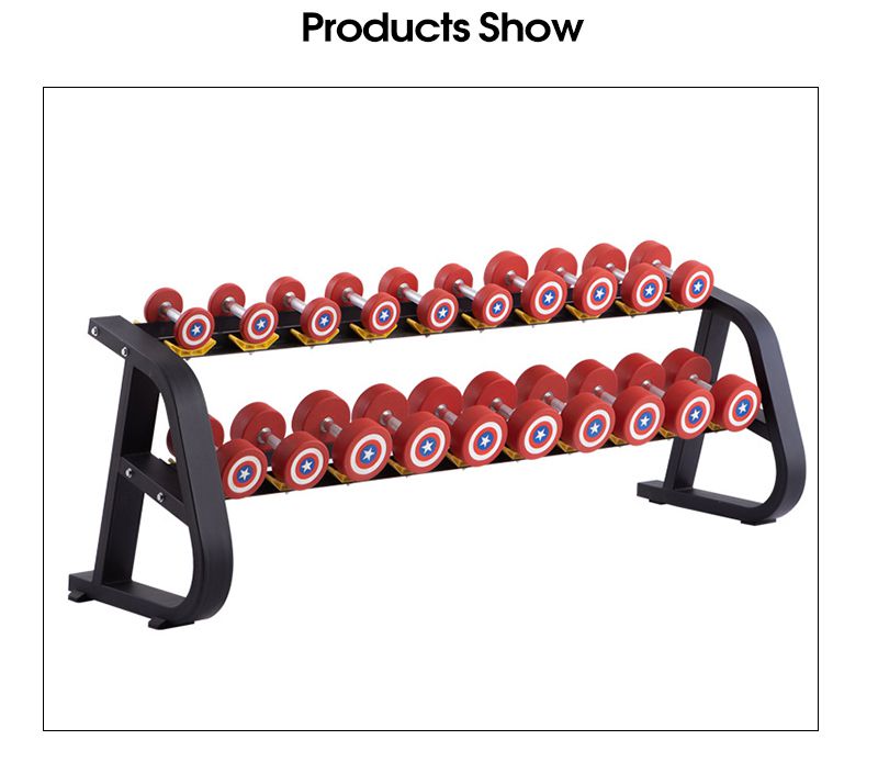 Captain America Style Round Pu Dumbbells