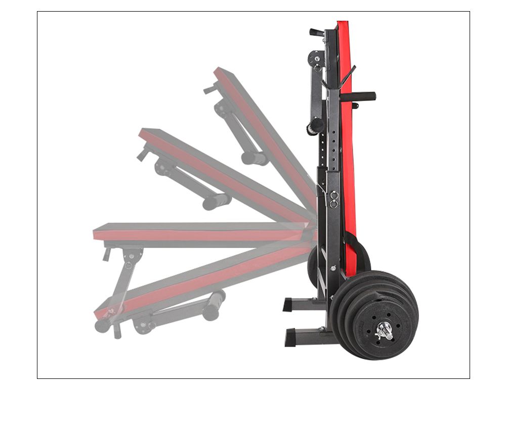 Banco multifuncional de estante de pesas plegables Banco multifuncional de estante de pesas plegables