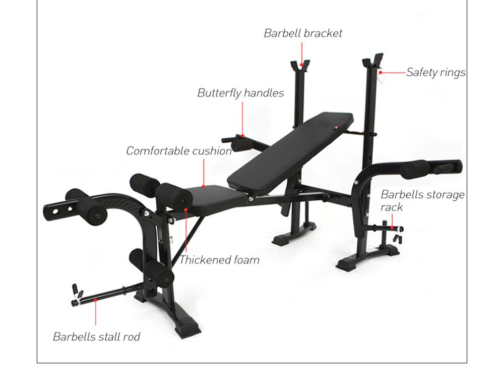Banco de pesas supino Bancos Barbell Rack Bench Press Rack Banco de pesas supino Bancos Barbell Rack Bench Press Rack