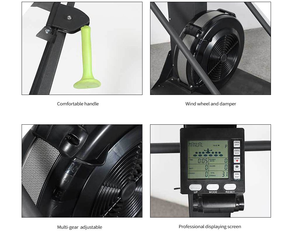 Máquina de esquí de resistencia al viento de fitness aeróbico