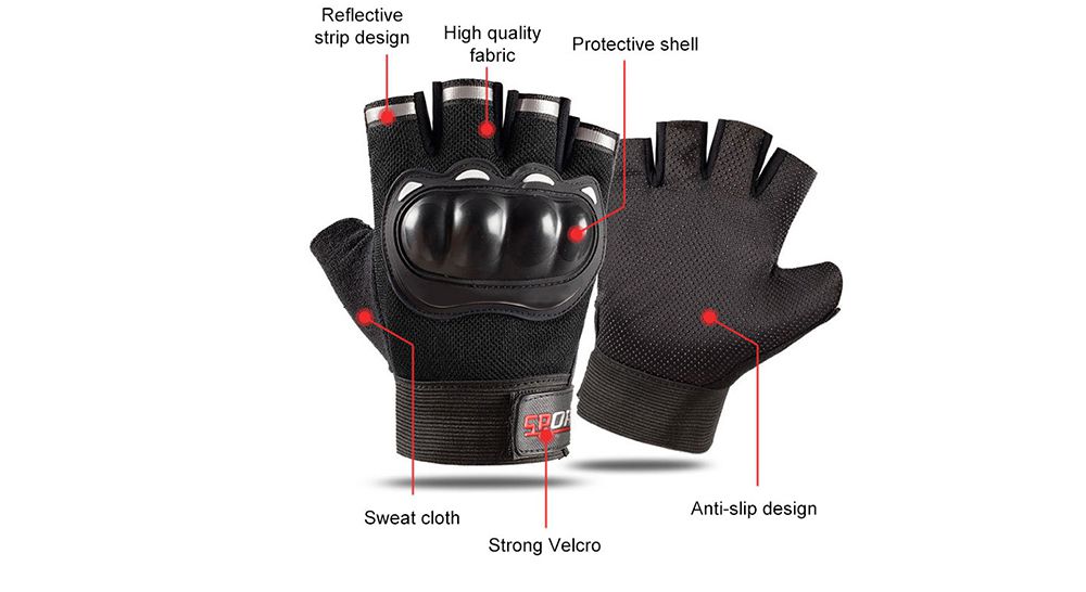 Medios guantes de protección contra motocicletas al aire libre Medios guantes de protección contra motocicletas al aire libre