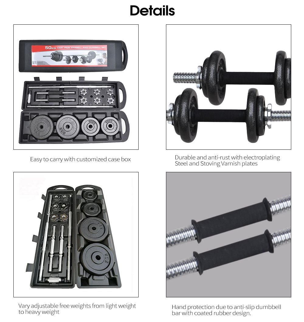 Set de 50 kg de 55 kg de pesas con pesas con pesas