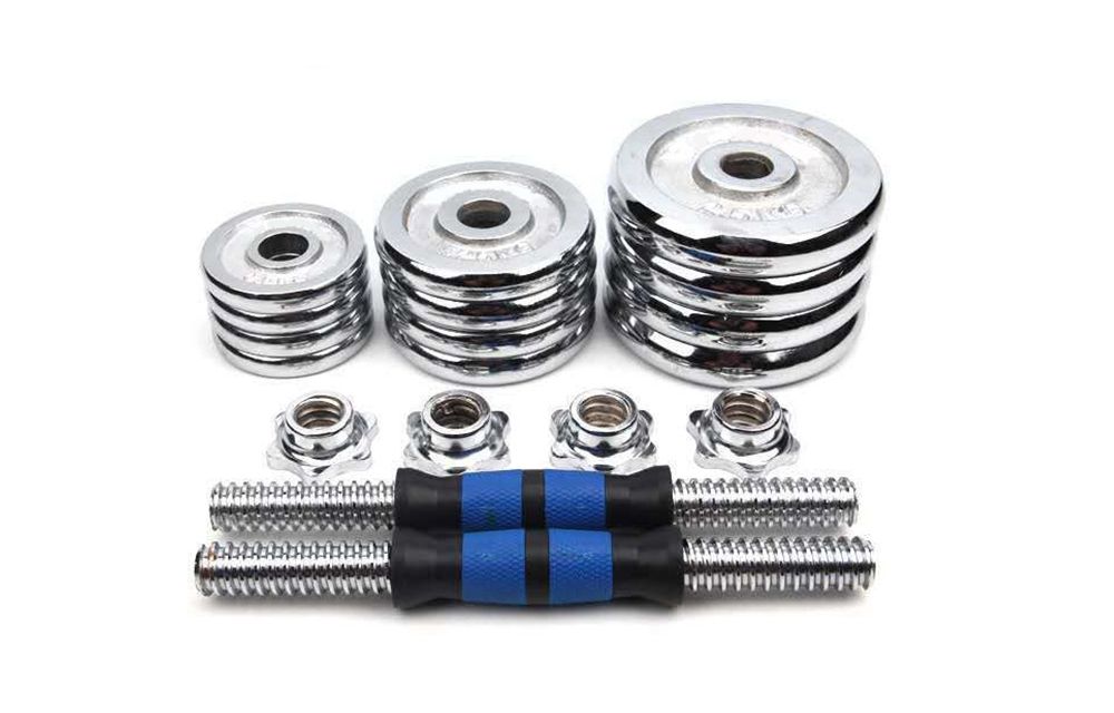 Conjunto de mancuernas ajustable chapada en hierro fundido al por mayor Conjunto de mancuernas ajustable chapada en hierro fundido al por mayor