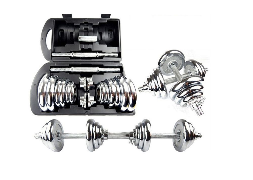 Conjunto de mancuernas ajustable chapada en hierro fundido al por mayor Conjunto de mancuernas ajustable chapada en hierro fundido al por mayor