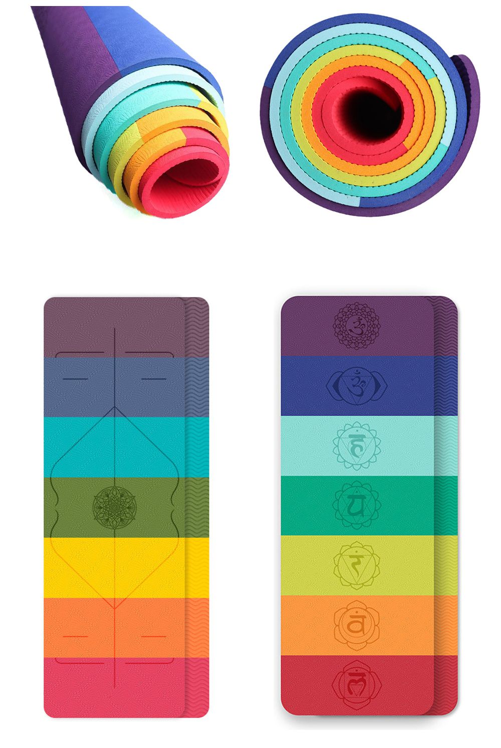 Mat de yoga de bloque de color TPE Mat de yoga de bloque de color TPE