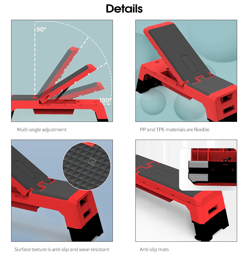 Plataforma de paso ajustable de PP TPE