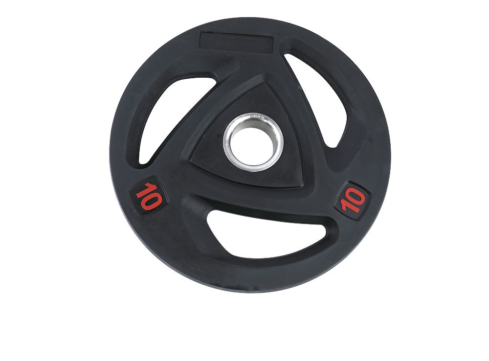 Placa de peso de barra redondeada con 3 agujeros de agarre