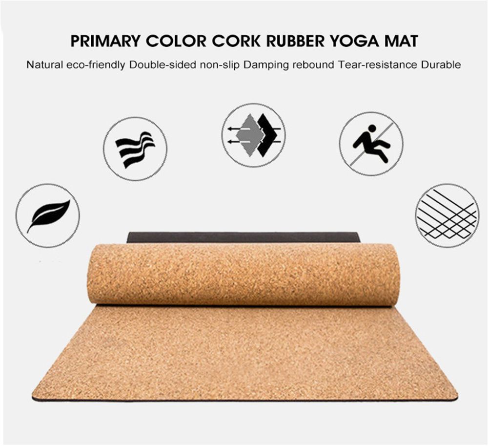 Color primario Cork Rubber Mat de yoga personalizado Al por mayor Color primario Cork Rubber Mat de yoga personalizado Al por mayor
