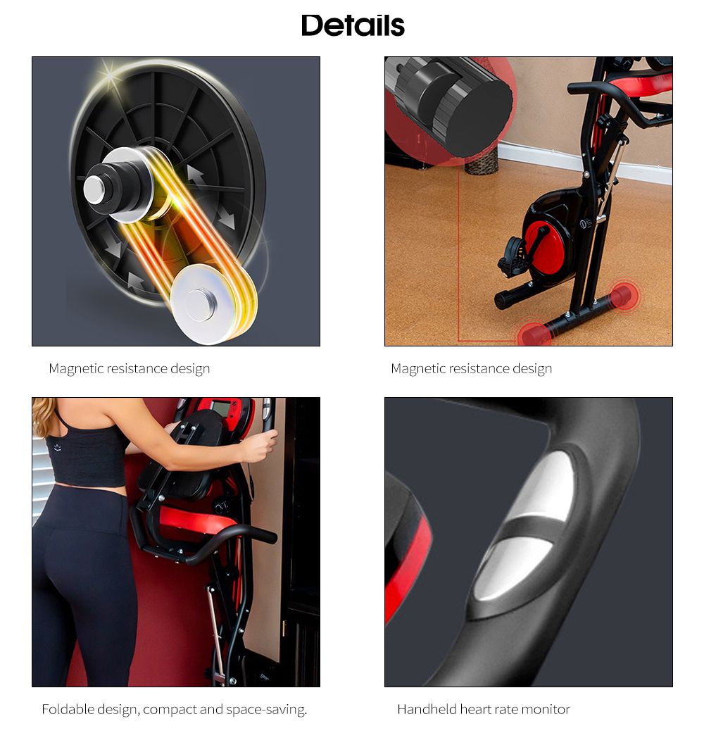 Bicicleta de ejercicio plegable para ahorrar espacio