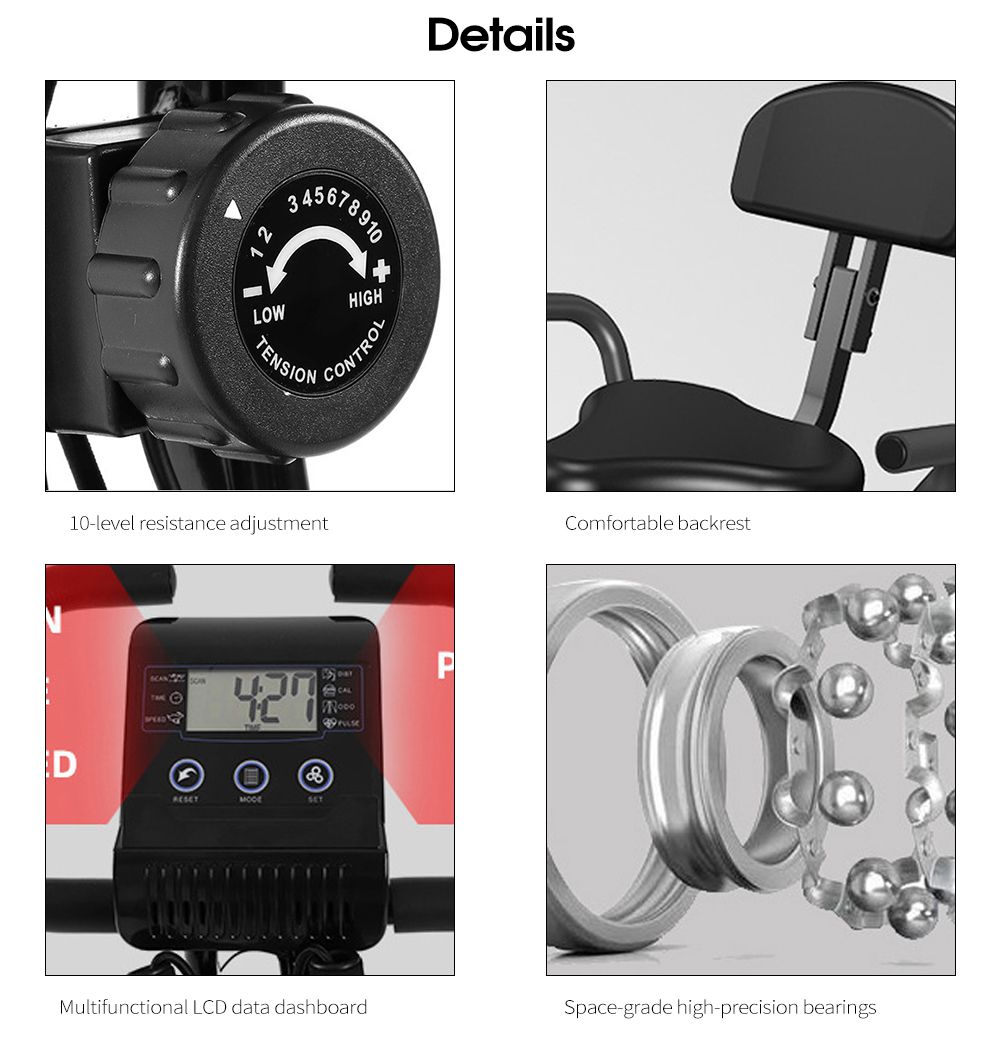 Bicicleta de ejercicio plegable para cardio