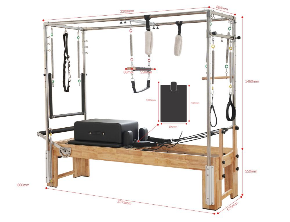 Reformador reformador de Wood Pilates Cadillac Trapecio