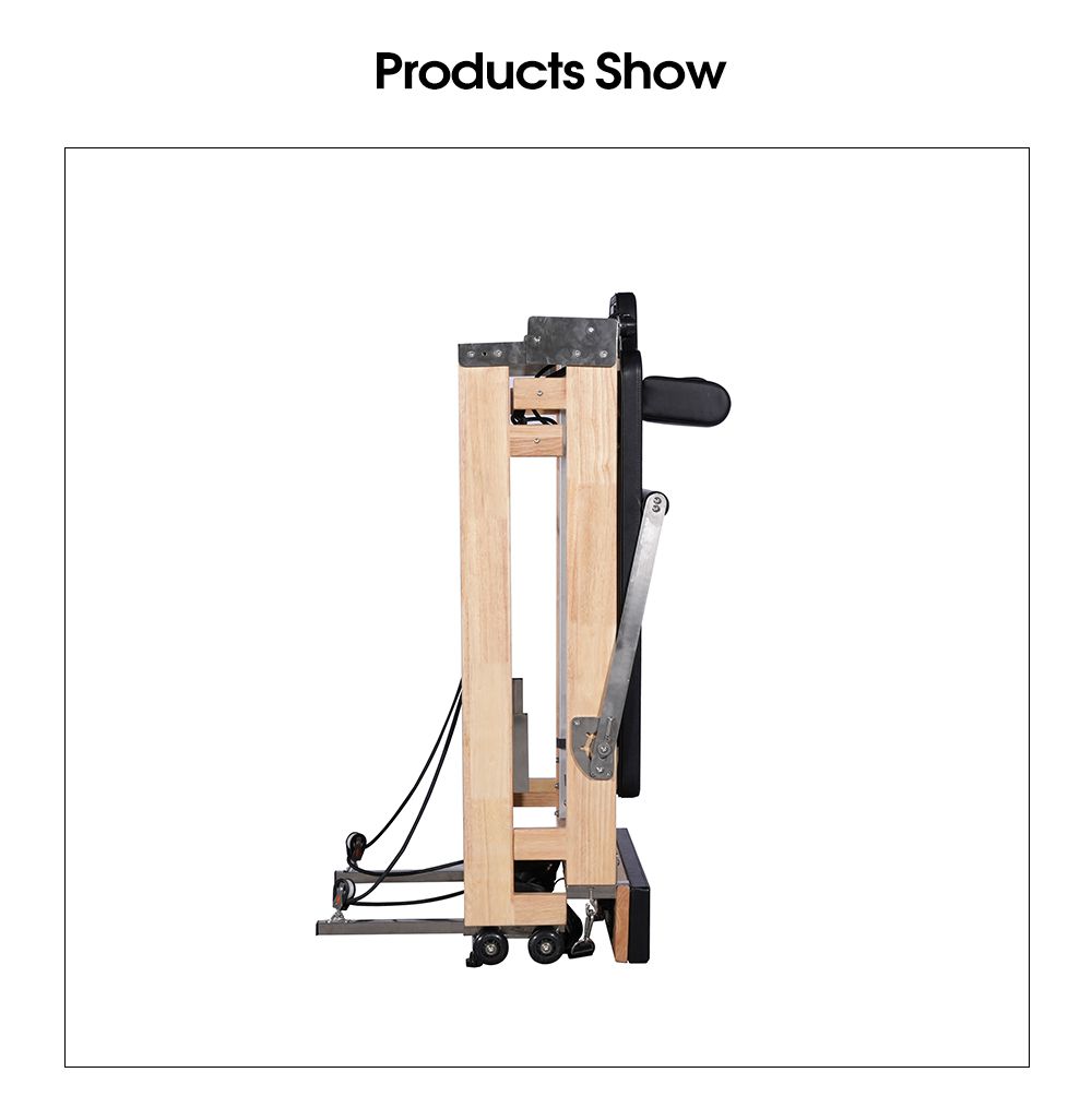 En el hogar reformador de pilates plegable de madera En el hogar reformador de pilates plegable de madera