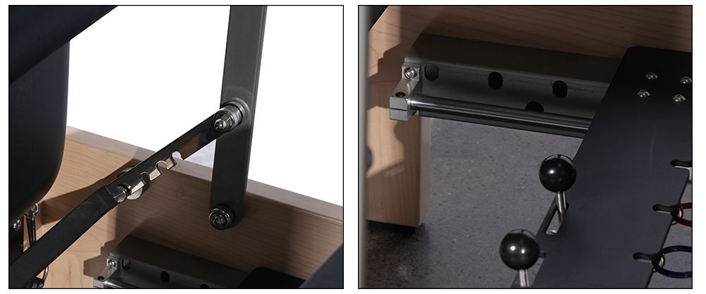 Maché reformador de pilates de bosque de carrocería de cama de carrocería con reposapiés internos Maché reformador de pilates de bosque de carrocería de cama de carrocería con reposapiés internos