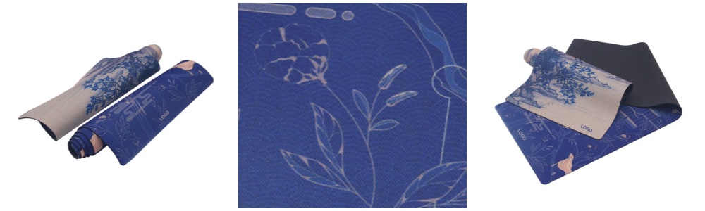 Alfombra de ejercicio de yoga de lino de goma natural