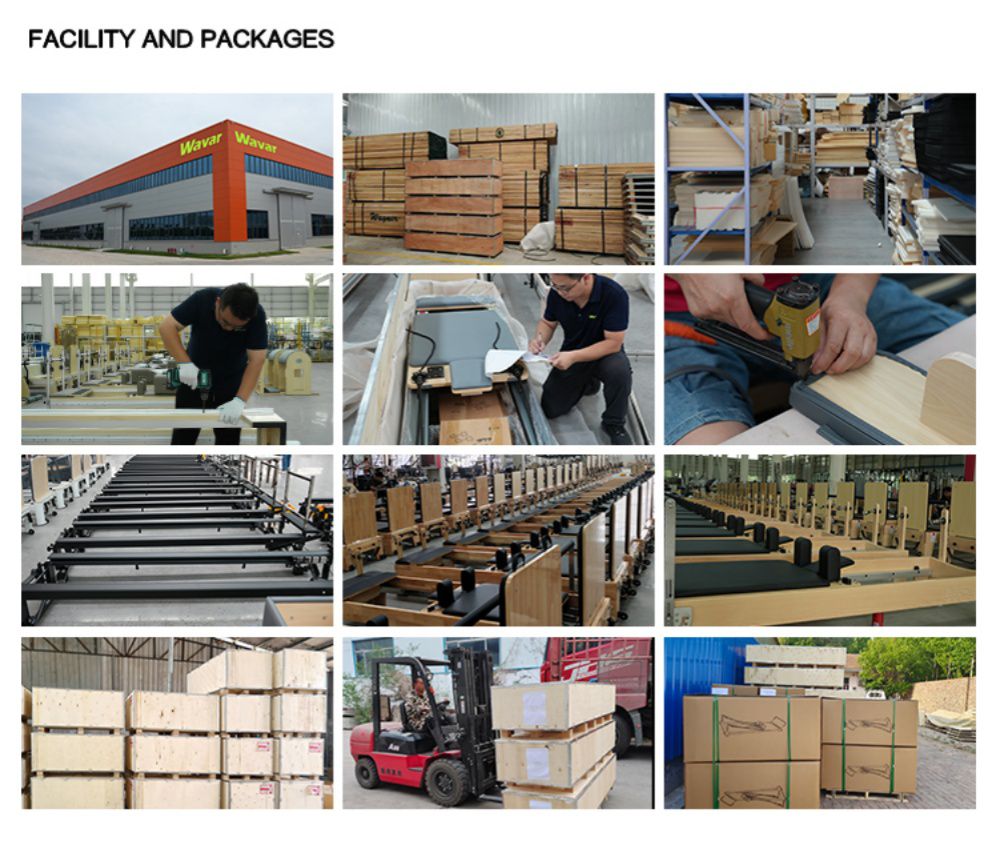 En el hogar reformador de pilates plegable de madera En el hogar reformador de pilates plegable de madera