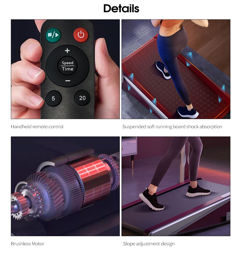 Mini almohadilla para caminar con inclinación ajustable