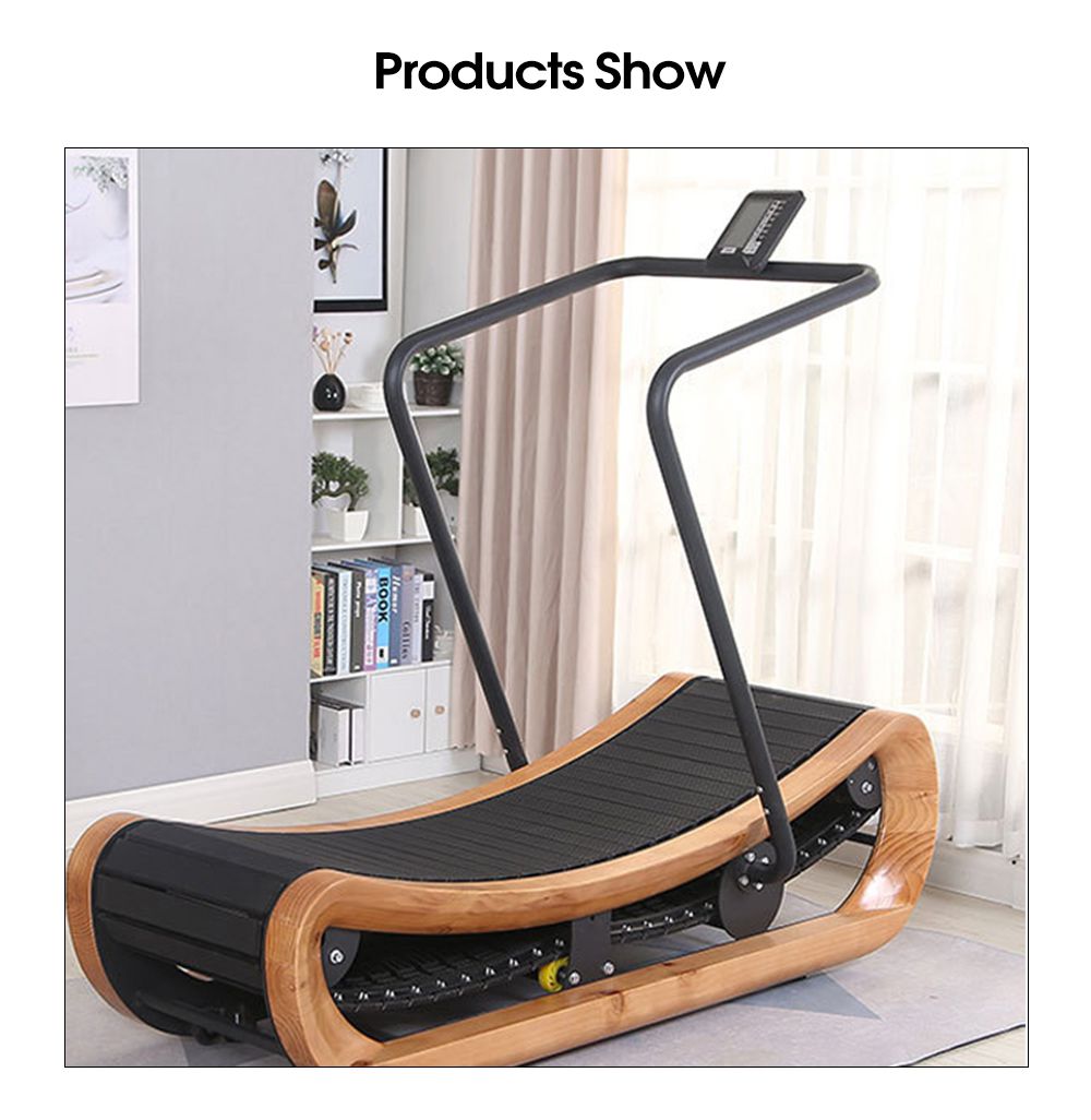 Curva de madera de madera no eléctrica en cinta de correr mecánica