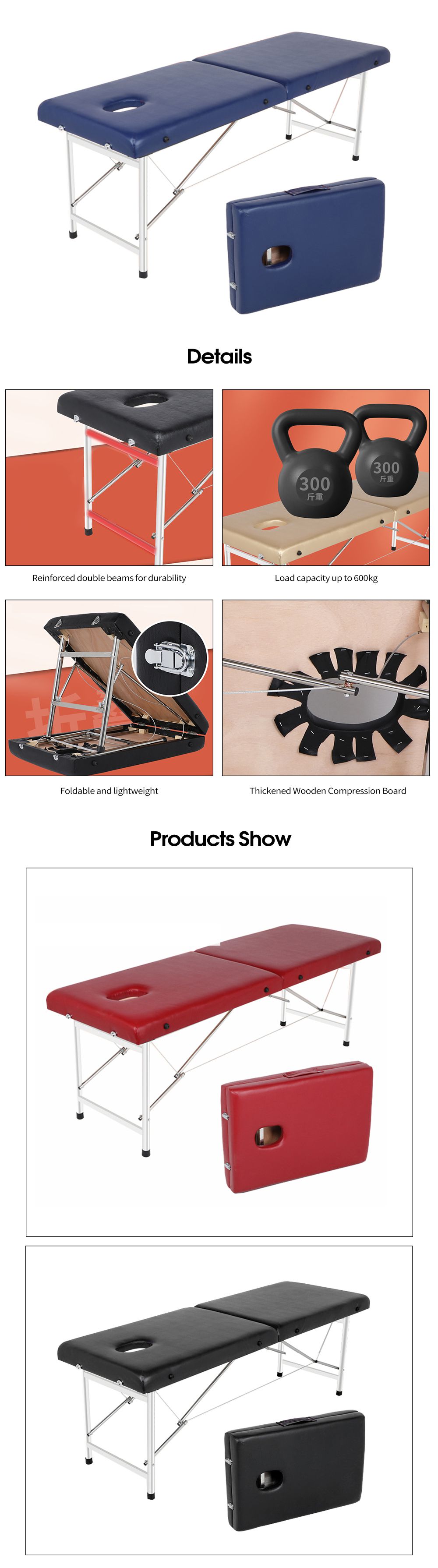 Mesa de masaje plegable portátil