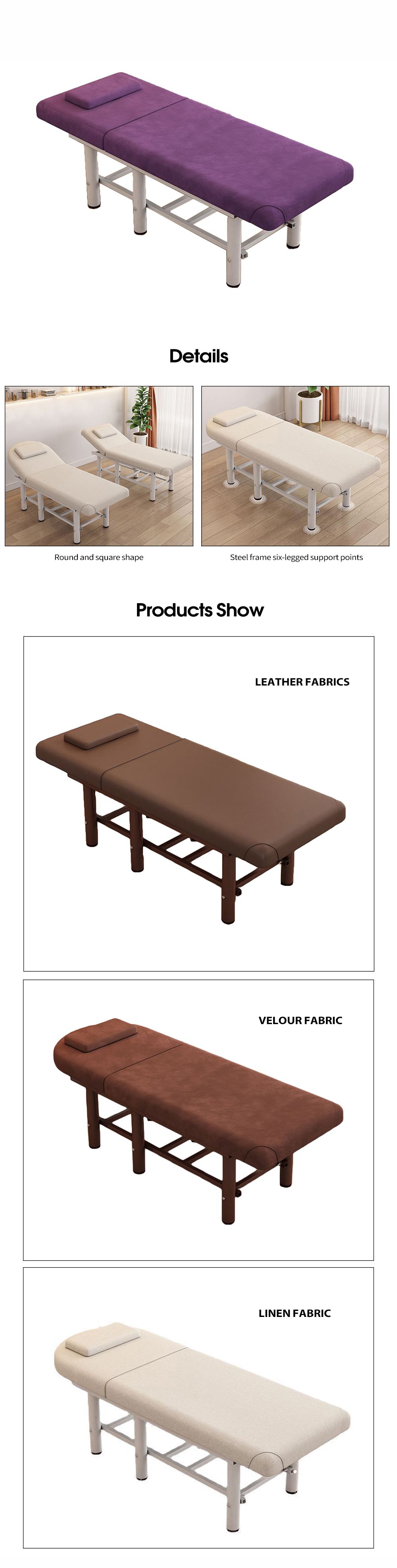 Mesa de masaje con marco de acero del reposacabezas