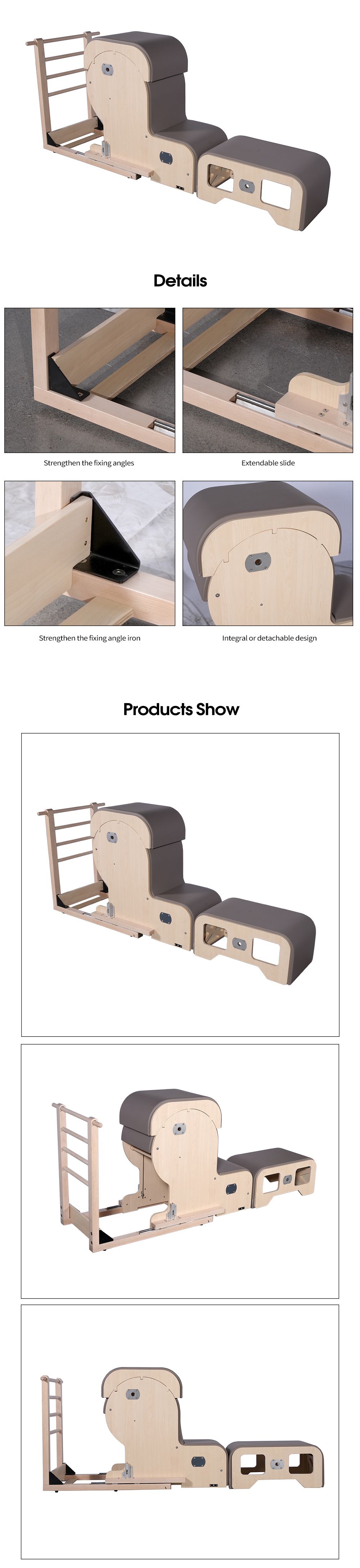 Set de barril de silla de brazo de Maple Pilates Set de barril de silla de brazo de Maple Pilates