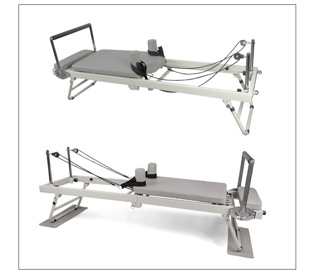 Reformador de acero plegable Pilates Máquina para uso doméstico Reformador de acero plegable Pilates Máquina para uso doméstico