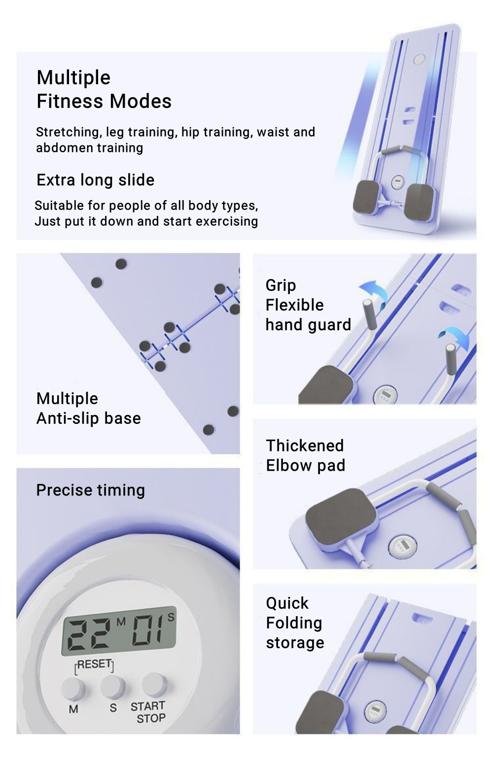 Tablero de pilates pilates multifuncional 5 en 1 Pilates abdominal Tablero de pilates pilates multifuncional 5 en 1 Pilates abdominal