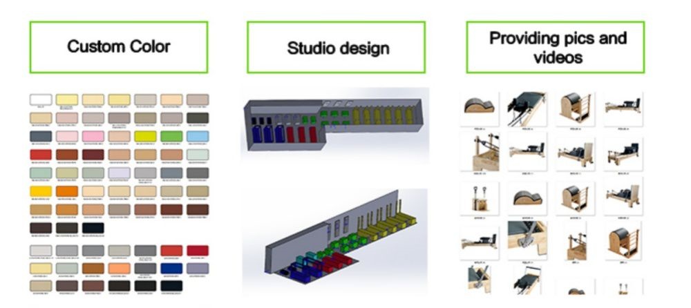 Camino de reformador de pilates de pilates de pista completa Camino de reformador de pilates de pilates de pista completa