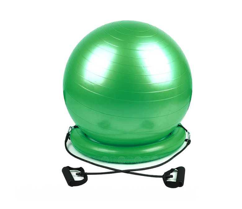 Bola de gimnasia con bandas de base y resistencia
