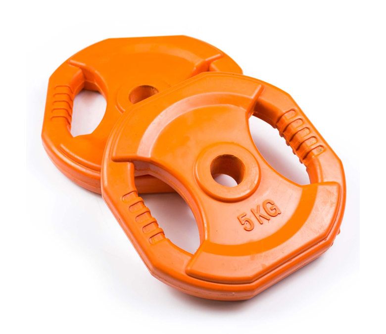 Placa de peso de Barbell Hex con 2 agujeros de agarre