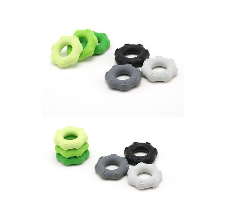 Silicona Dinger ejercicio de agarre Fortalecedor del anillo de entrenamiento de la mano entrenador de mano
