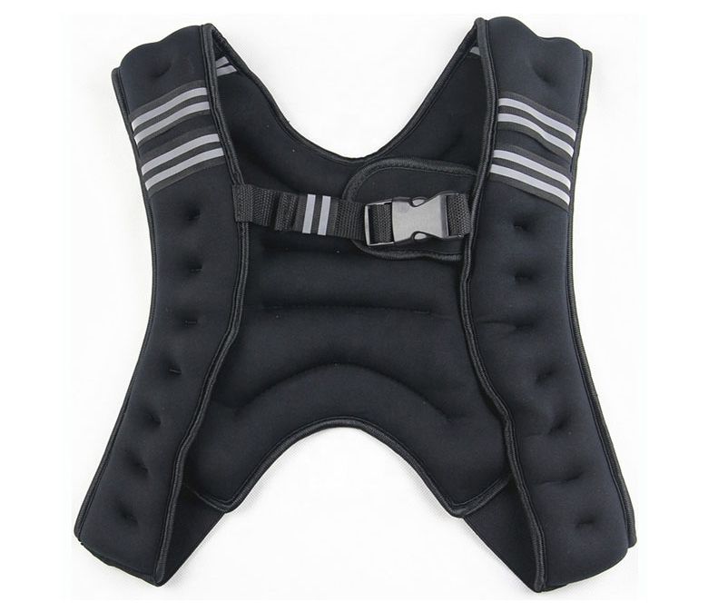 Ejercicio chaleco ponderado con rayas reflectantes