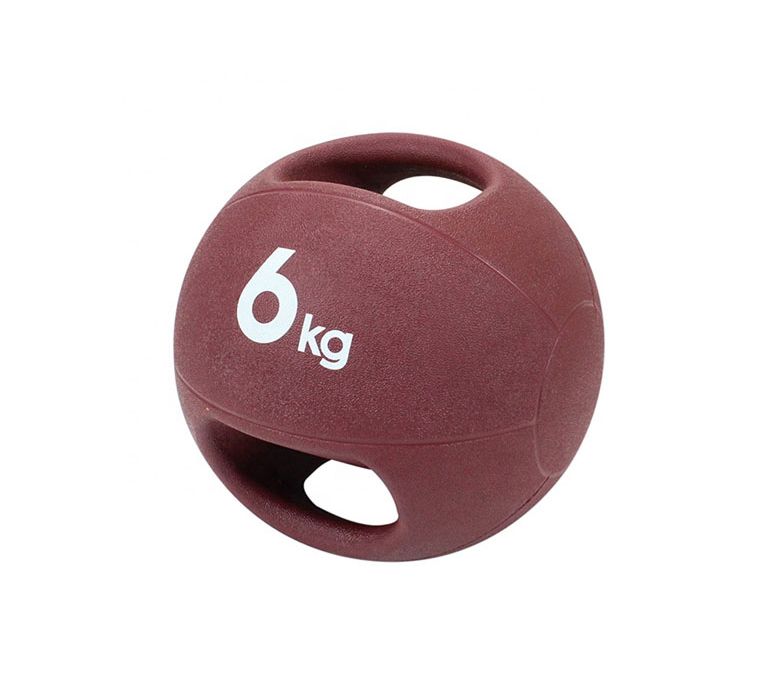 Bola de medicina de atletismo de doble agarre