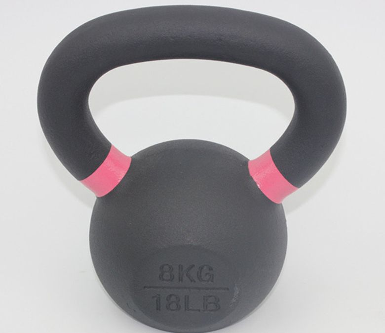 Kettlebell recubierta de polvo