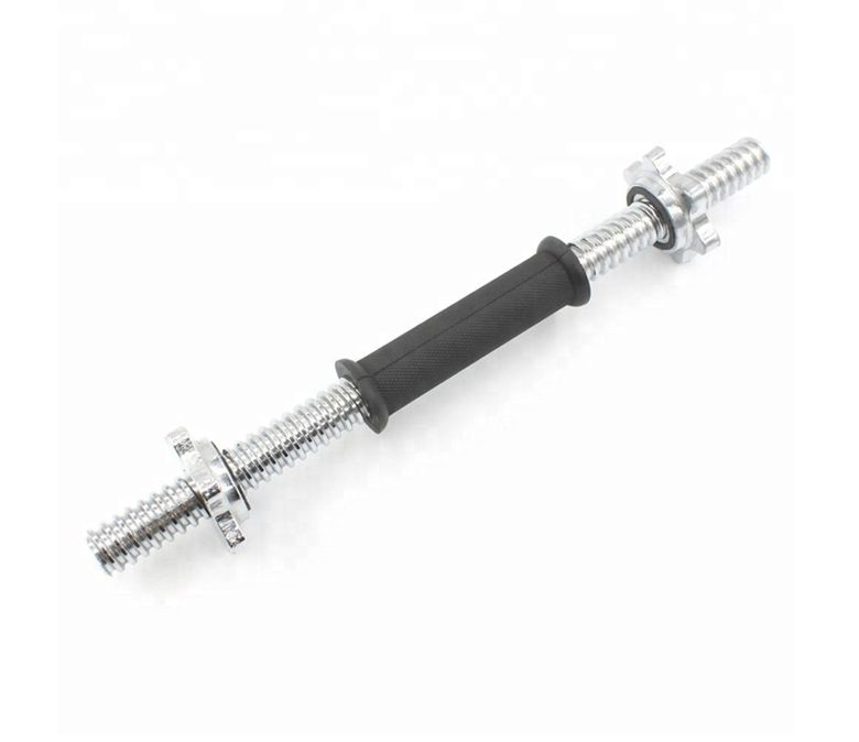 Barra de pesas de mango de goma roscada