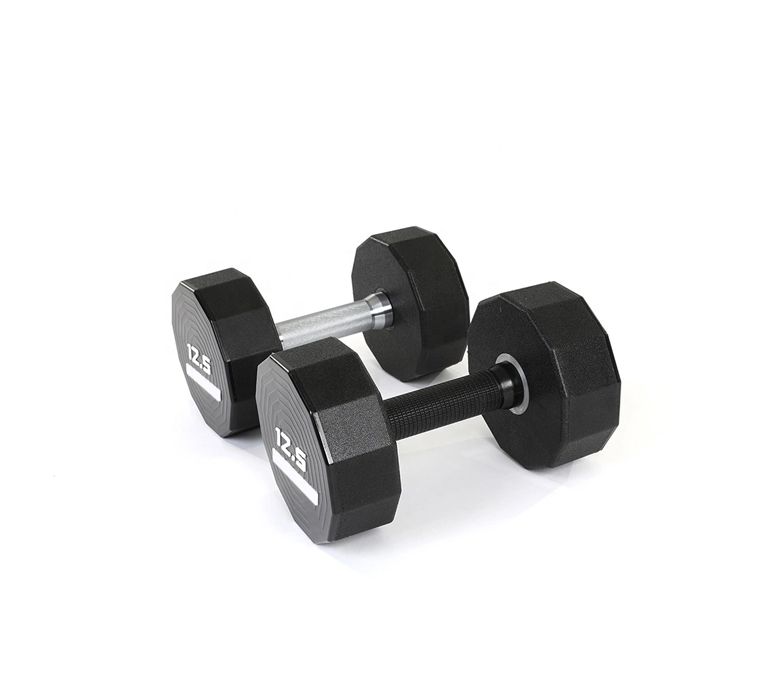 Levantamiento de pesas Hard Chrome chapado cromado de 12 lados de uretano pesas