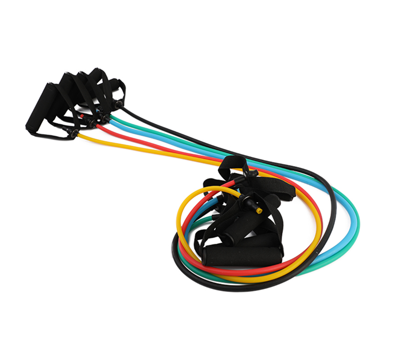 Tubo de resistencia de color múltiple con manijas de espuma