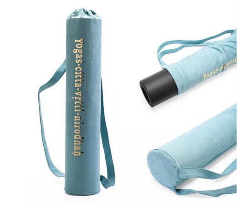 Bolsa de almacenamiento de estera de yoga de viaje de gamuza