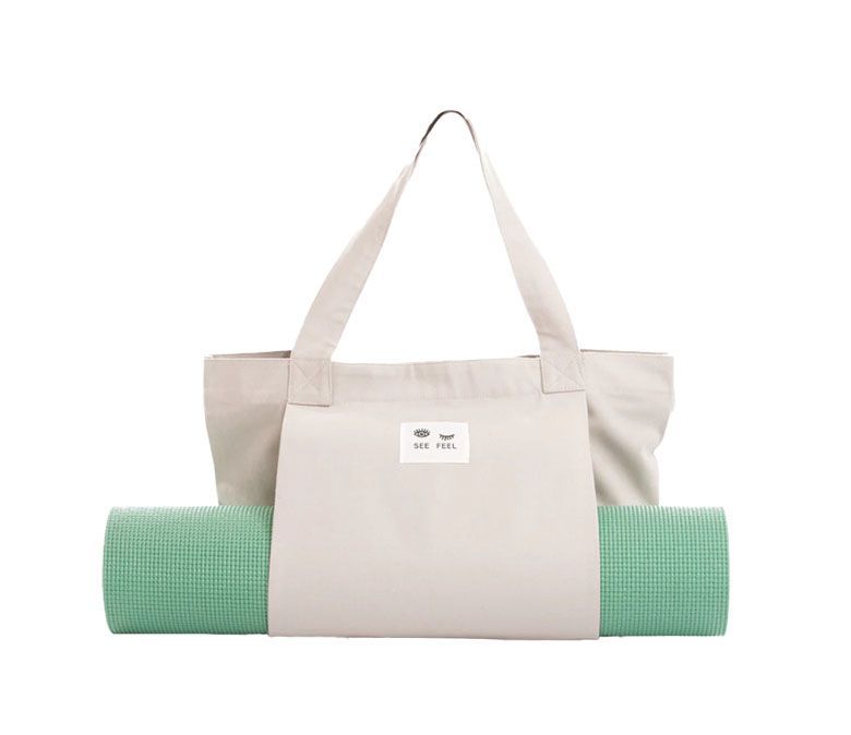 Bolsa de lona con bolsillo portador de estera de yoga