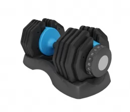 Comercial de gimnasio con mancuernas ajustables y mancuernas desmontables