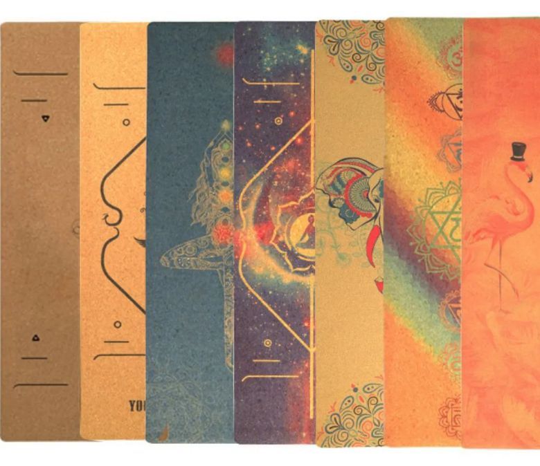 Alfombra de yoga de corcho de color ecol&oacute;gica personalizada