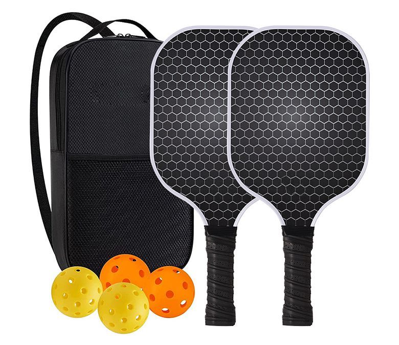 Juego de raquetas de pickleball de fibra de carbono