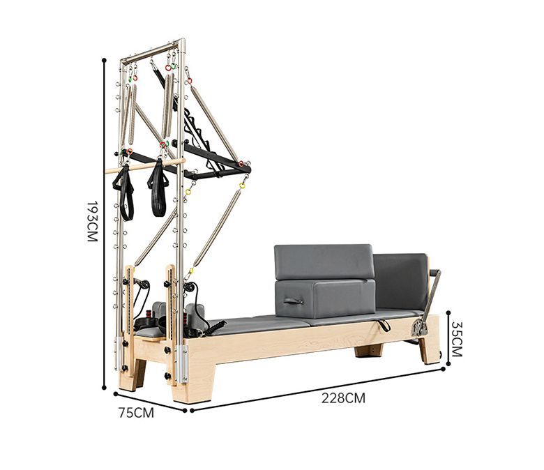 Studio Pilates Maple Reformer Con Medio Trapecio