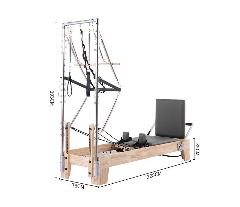 Studio Pilates Maple Reformer Con Medio Trapecio