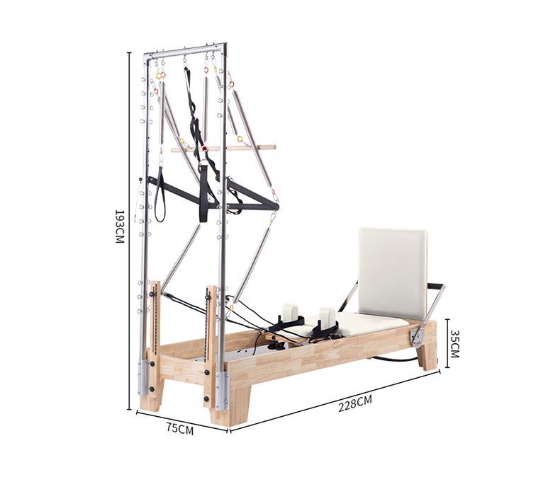 Studio Pilates Maple Reformer Con Medio Trapecio