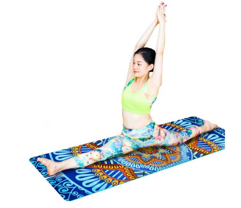 Alfombra de yoga impresa de gamuza TPE de alta calidad