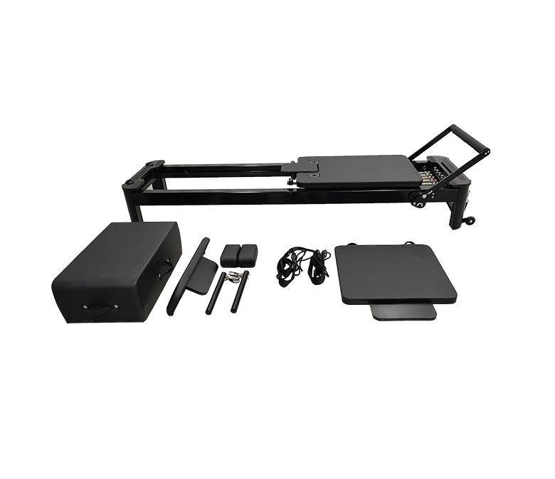 Máquina Reformador De Pilates De Aluminio Negro Excepcional 4.0