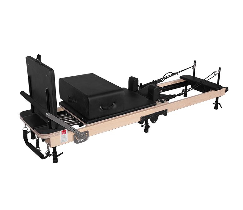 Reformador de pilates plegable de arce (altura de pierna ajustable)
