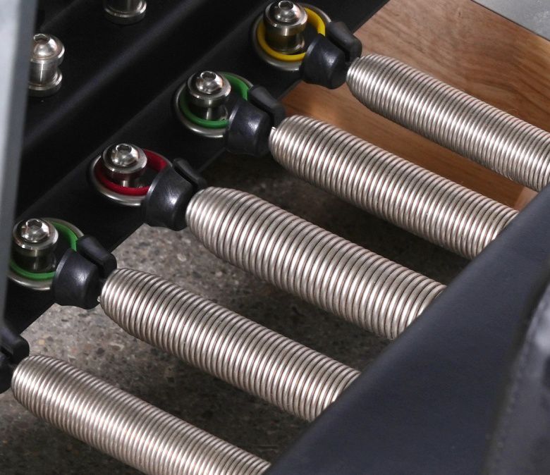 Reformador de pilates de madera de roble de lujo con medio trapecio