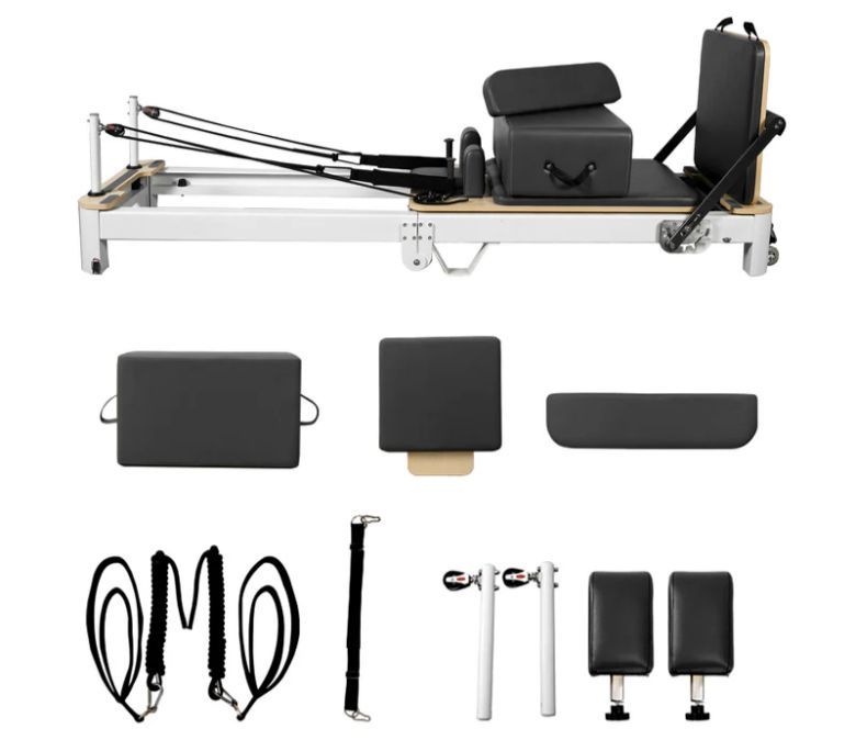 Reformador de pilates plegable de aluminio blanco en venta