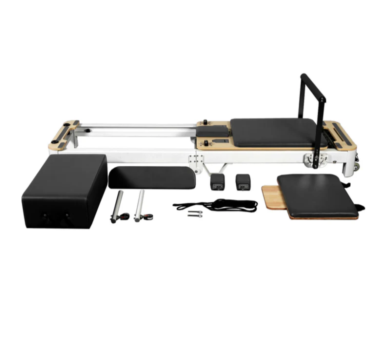 Reformador de pilates plegable de aluminio blanco en venta